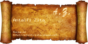 Antalfi Zita névjegykártya